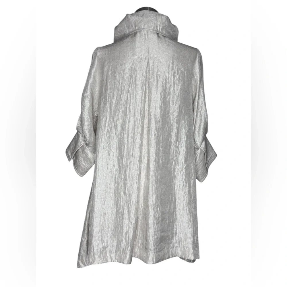 DAMEE INC. ROSIE Pearl SHIMMER SWING JACKET SIZe Small